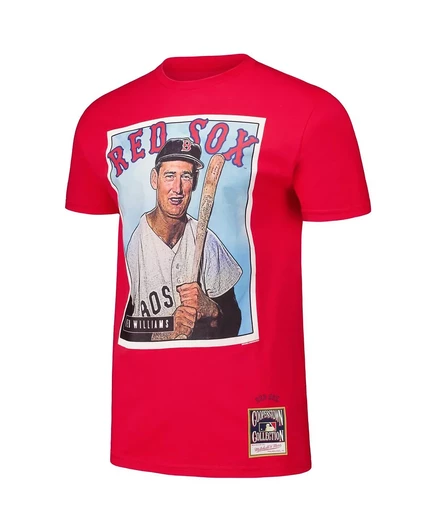 Мужская футболка Mitchell & Ness Ted Williams Red Boston Red Sox Cooperstown Collection Collectors Connection от Mitchell & Ness red