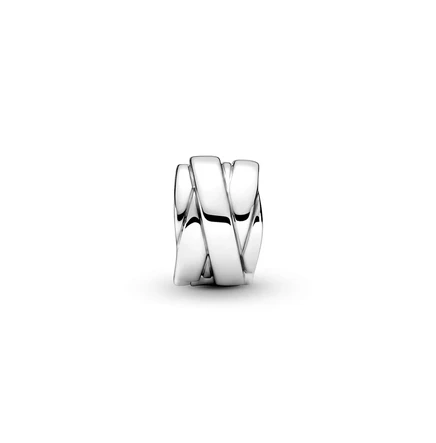 Подвески-клипсы с полированными лентами из стерлингового серебра Pandora sterling silver