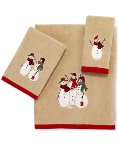 Банное полотенце Avanti Snowman Gathering, хлопковое