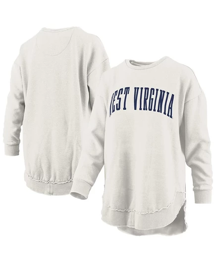 Женский свитшот Pressbox West Virginia Mountaineers меланж, бежевый
