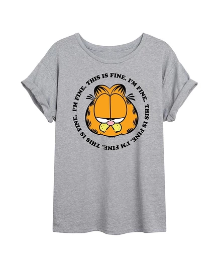 Юниорская футболка Hybrid Apparel Garfield оверсайз, серая