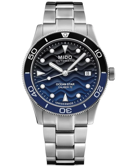 Мужские часы Mido Ocean Star Captain автомат, 39 мм, синий