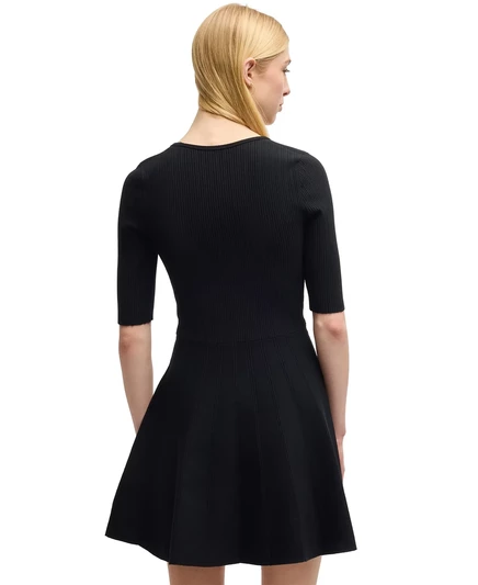 Женское расклешенное платье Hugo Boss, черное