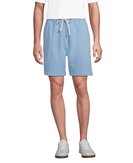 Мужская спортивная рубашка Serious Sweats от Lands' End с карманом на молнии синего цвета