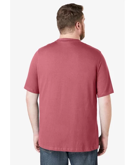 Футболка Boulder Creek Big & Tall от KingSize с карманами и круглым вырезом в супертяжелом весе dark salmon