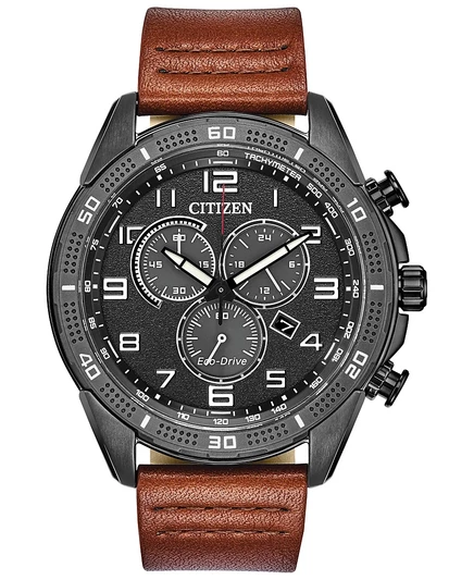 Мужские часы Citizen AT2447-01E, 45 мм, коричневые