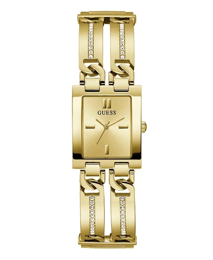 Женские аналоговые золотые часы GUESS из 100% стали, 39 мм, золото