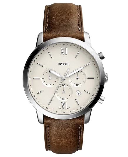 Мужские часы Fossil Neutra 44 мм, коричневый ремешок
