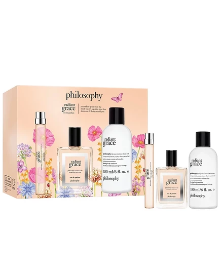 подарочный набор philosophy с парфюмированной водой в виде спрея Radiant Grace, 3 шт., без цвета