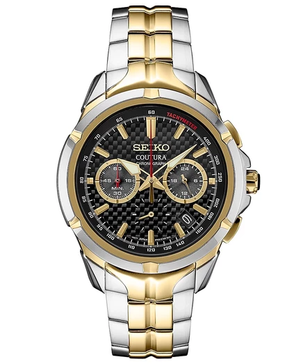 Мужские часы Seiko Coutura хронограф 42 мм, черный