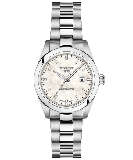 Женские часы Tissot T-My Lady, набор, перламутр, белые