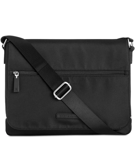Мужская сумка-мессенджер Tommy Hilfiger от Alexander с клапаном-застежкой black