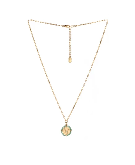 Ожерелье с подвеской из бисера с заряженным камнем aventurine