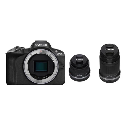 Фотоаппарат Canon EOS R50 с двумя объективами RF‑S, черный