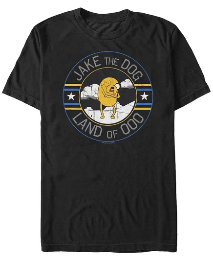 Футболка черная с коротким рукавом Fifth Sun Men's Adventure Time Jake The Dog Land of Ooo black