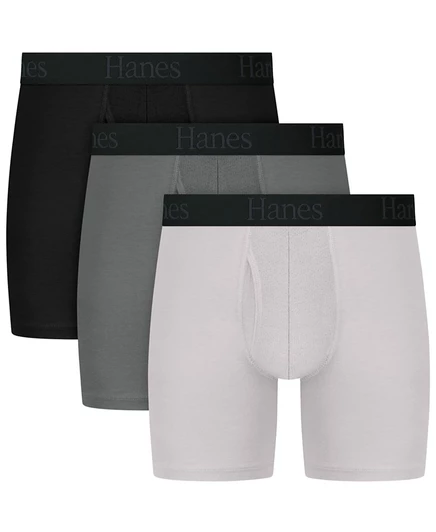 Мужские трусы-боксеры Hanes Ultimate Comfort Flex Fit, 3 упаковки, мульти