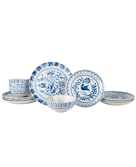 Набор посуды Fitz and Floyd Sicily из 12 предметов, сервиз на 4 персоны blue