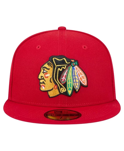 Мужская кепка New Era 59FIFTY Chicago Blackhawks, красная
