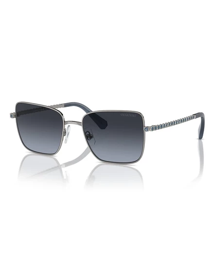 Женские солнцезащитные очки Swarovski SK7015 поляризованные, серебристые