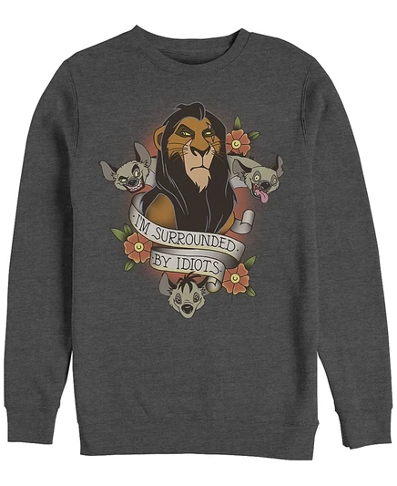 Мужской свитшот Fifth Sun Disney Lion King Scar, серый