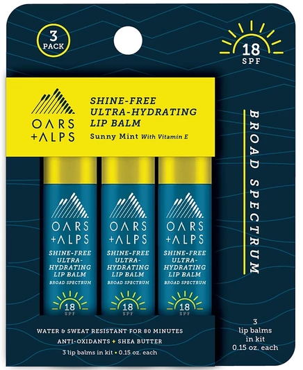 Бальзам для губ Oars & Alps SPF 18 3 шт, без блеска