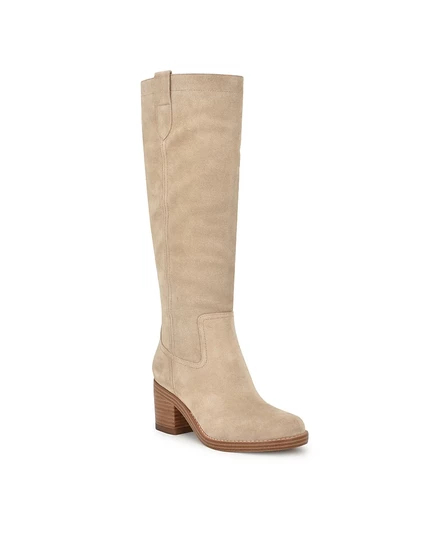 Женские сапоги Nine West Hecee из замши, бежевые