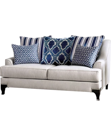 Двухместный диван Furniture of America Allyson, серый
