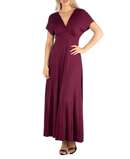 Женское платье макси 24seven Comfort Apparel, винное