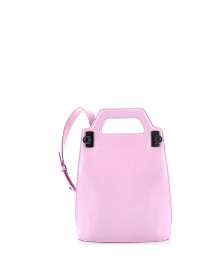 Женская сумка Pre-Owned Salvatore Ferragamo Mini Wanda кожаная, розовая