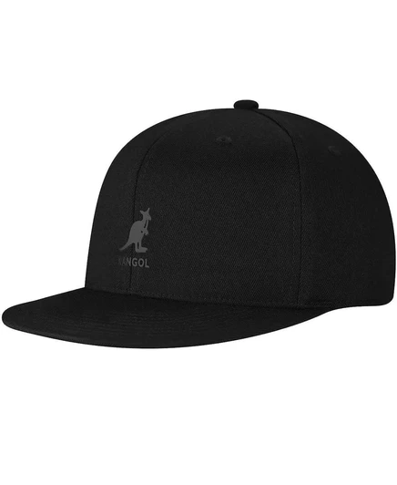 Мужская бейсболка Kangol FlexFit Flat Peak, черная