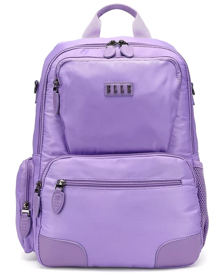 Рюкзак ELLE Voyage 17,5″ из твила и экокожи, пурпурный