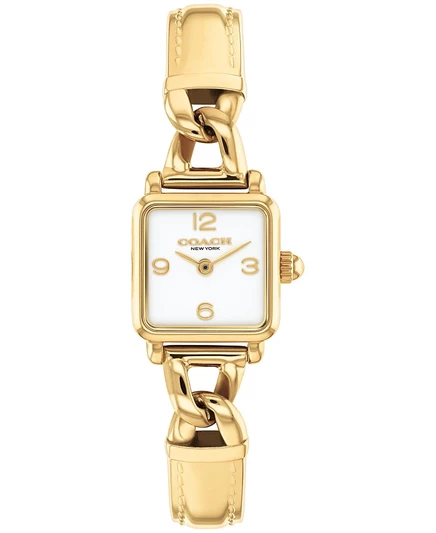 Женские часы-браслет COACH Cass Gold-Tone из нержавеющей стали с золотым браслетом 18 мм из золота