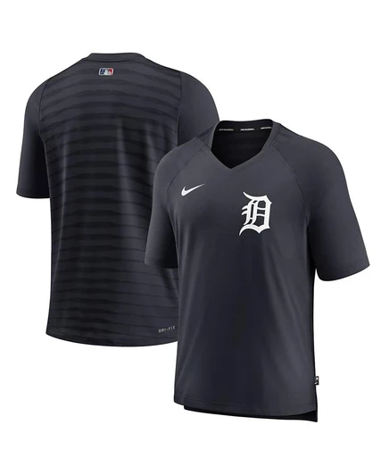 Мужская футболка Nike Detroit Tigers V-образная, темно-синяя