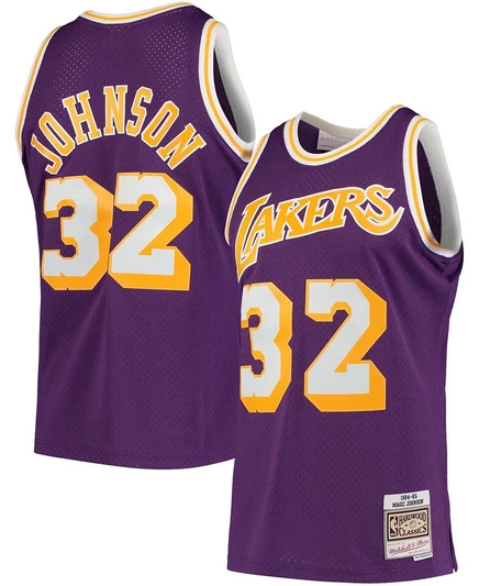 Мужская майка Mitchell & Ness Magic Johnson, фиолетовая