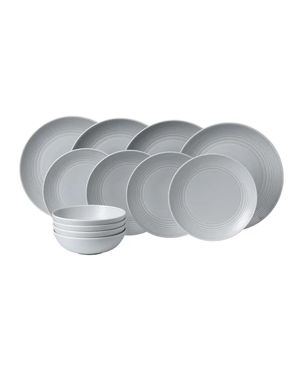 Набор столовой посуды Royal Doulton Maze, 12 предметов, серый