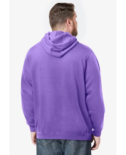 Флисовый пуловер с капюшоном KingSize Big & Tall vintage purple