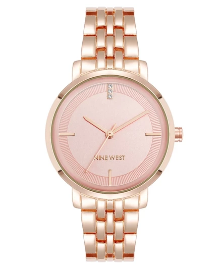 Женские часы Nine West 35 мм, розовое золото