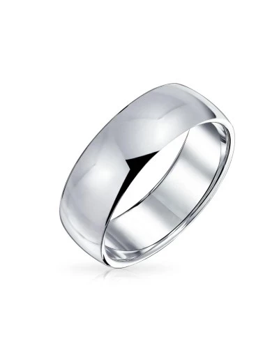 Унисекс кольцо Bling Jewelry Dome, серебро 925, 6 мм