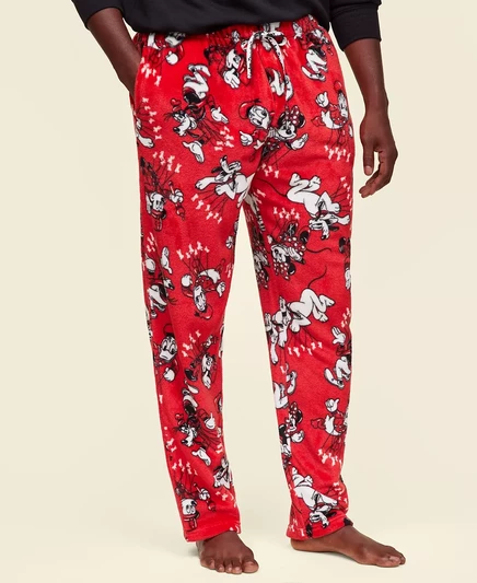Плюшевые флисовые штаны унисекс для взрослых от Disney Macys Mickey & Friends, эксклюзивно в Macys red