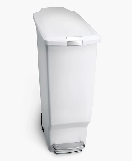 Мусорное ведро с педалью SimpleHuman 40 л, белое