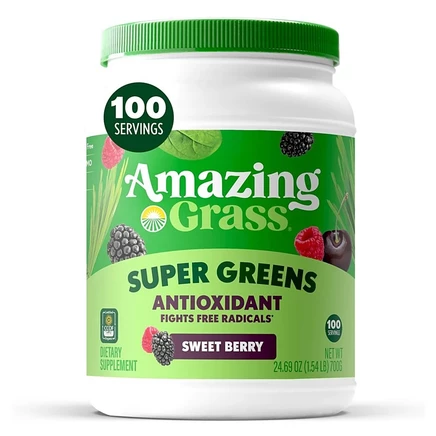 Смесь зелёных суперфудов Amazing Grass Sweet Berry, 700 г