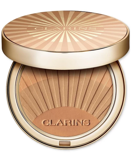 Осветляющая матовая бронзирующая пудра Clarins белого цвета