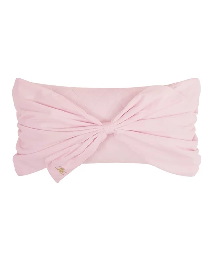 Декоративная подушка Juicy Couture 10″×18″ с бантом, розовая