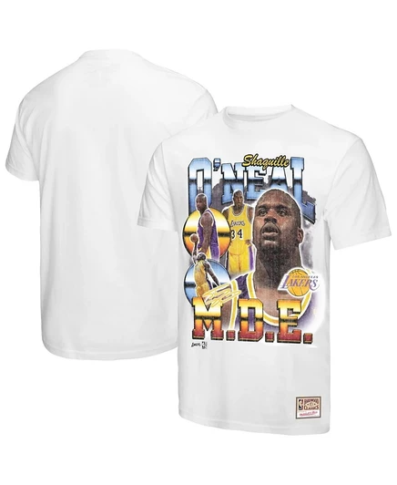 Мужская футболка Mitchell & Ness Shaq Lakers, белая