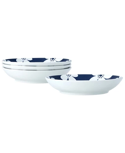 Набор из 4 тарелок для пасты Noritake Bluefjord 24 см, синий