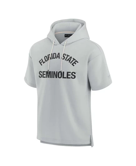 Fanatics Florida State Seminoles Пуловер с капюшоном и короткими рукавами из флиса gray