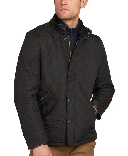 Мужская стеганая куртка Barbour Powell, черная