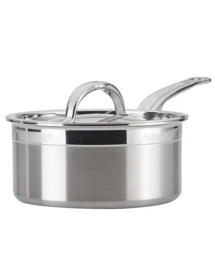 Ковш Hestan ProBond 1,4 л с крышкой, серебристый
