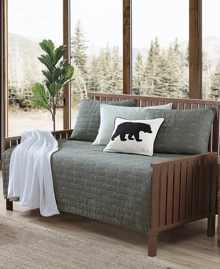Стеганое покрывало Eddie Bauer Troutdale 4 шт., зеленый