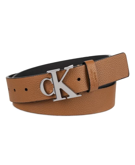 Модный джинсовый ремень с пряжкой и логотипом Calvin Klein для мужчин tan/beige